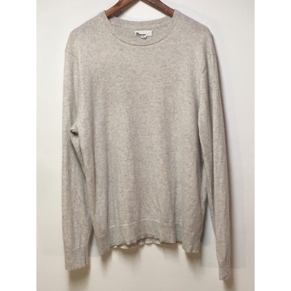 The Commons Cashmere Sweater Mens XXL Dove Grey Crewneck Minimalist Luxury